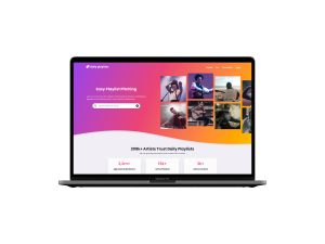 MacBook Pro with DailyPlaylist Homepage